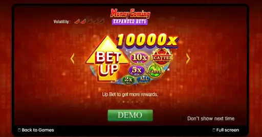 Money Coming slot demo and real money play options with bonus features